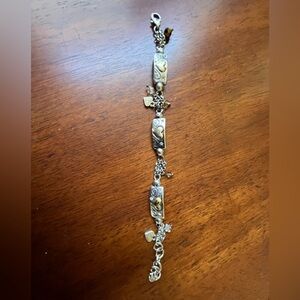 Brighton Silver and Gold Remember Your Heart Bracelet